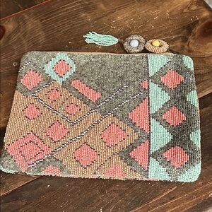 Anthropologie Jasper‎ & Jeera beaded Clutch